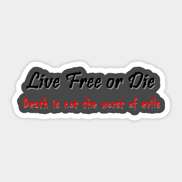 Live Free or Die (light background) Sticker by loveNH